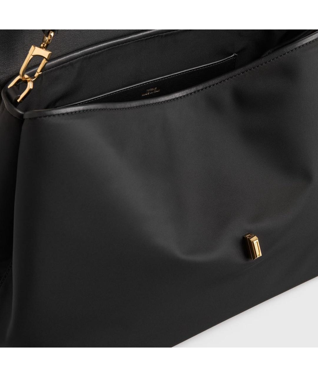 TOTEME Черная кожаная сумка с короткими ручками, фото 2