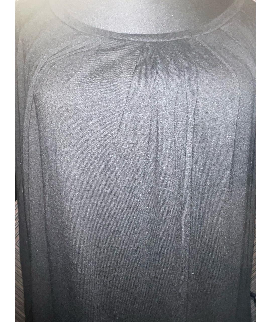 PINKO Черное шерстяное повседневное платье, фото 4