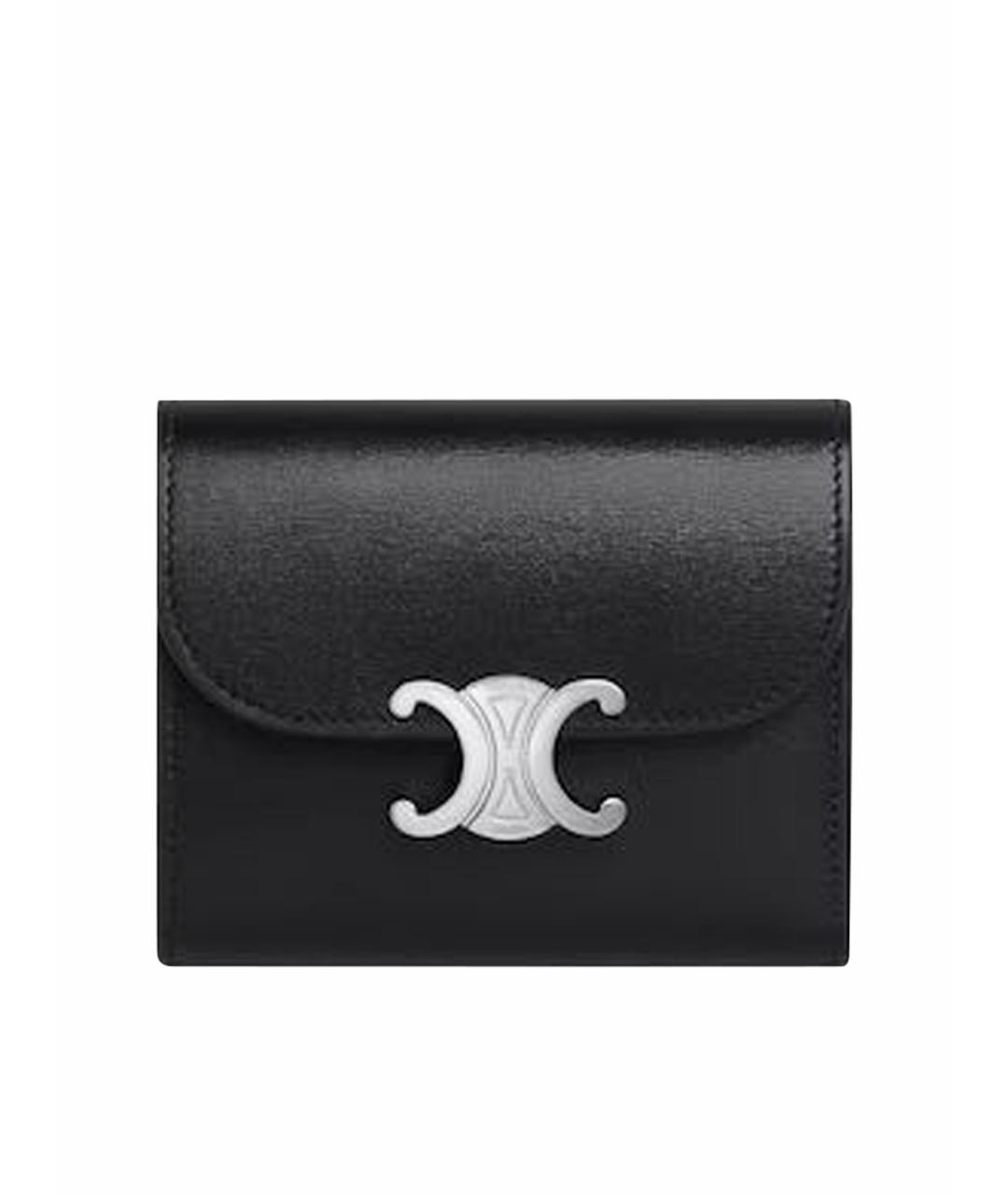 CELINE Черный кожаный кошелек, фото 1