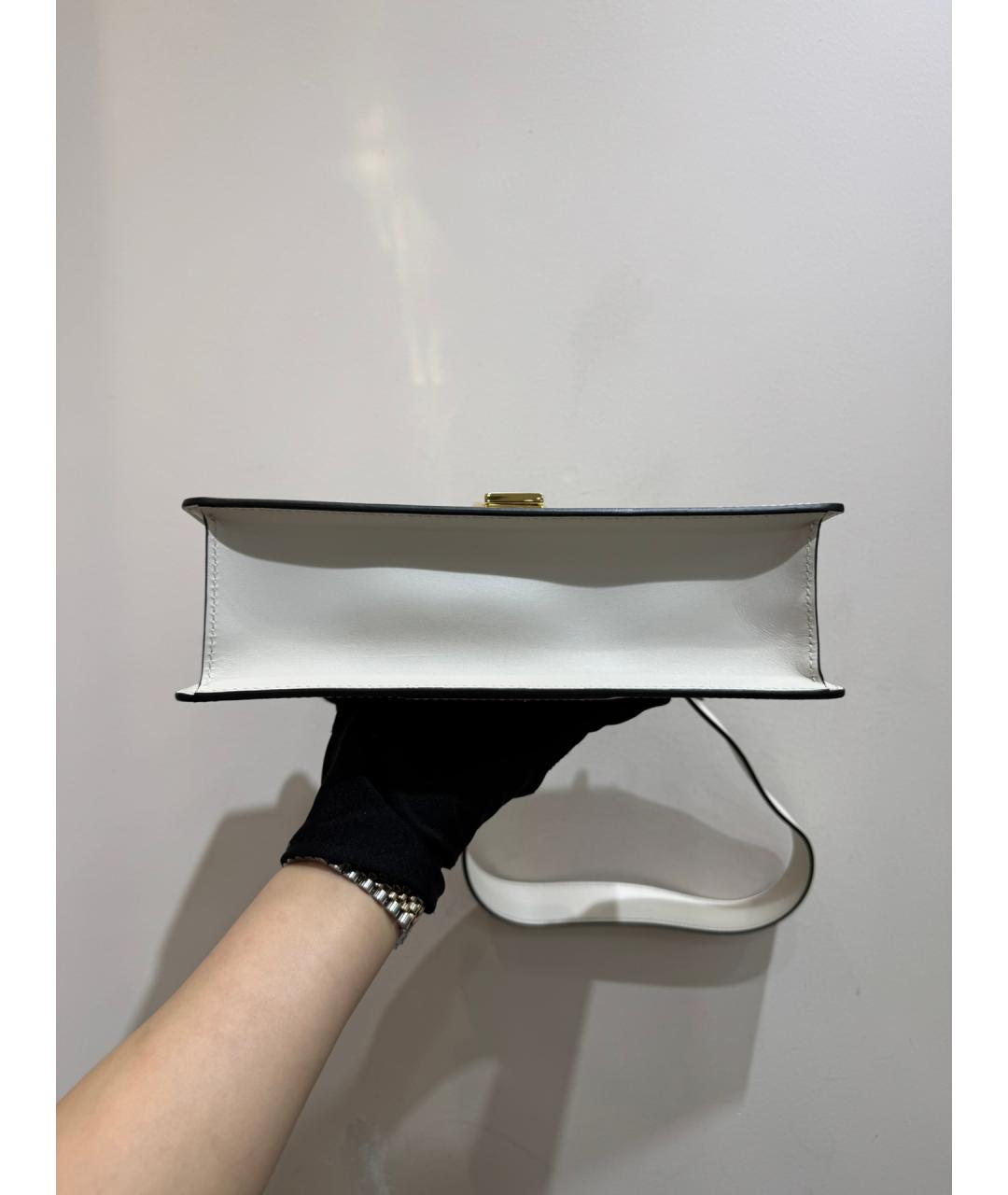 GUCCI Белая кожаная сумка через плечо, фото 7