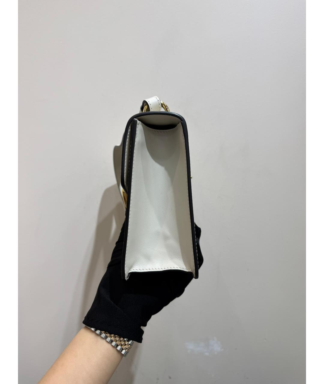 GUCCI Белая кожаная сумка через плечо, фото 5