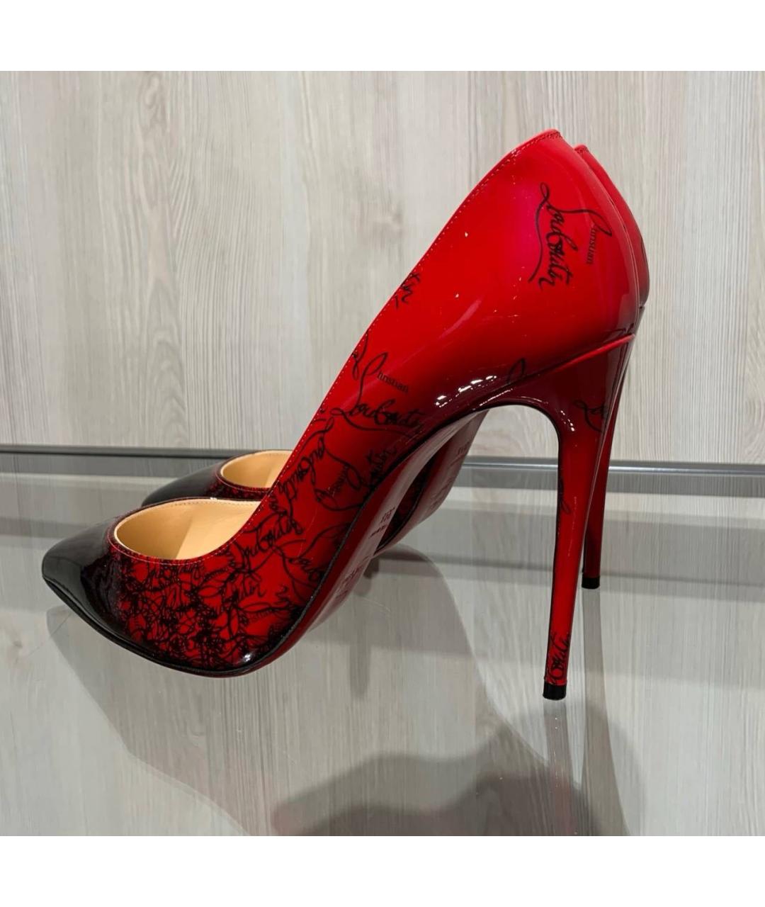 CHRISTIAN LOUBOUTIN Красные туфли из лакированной кожи, фото 3