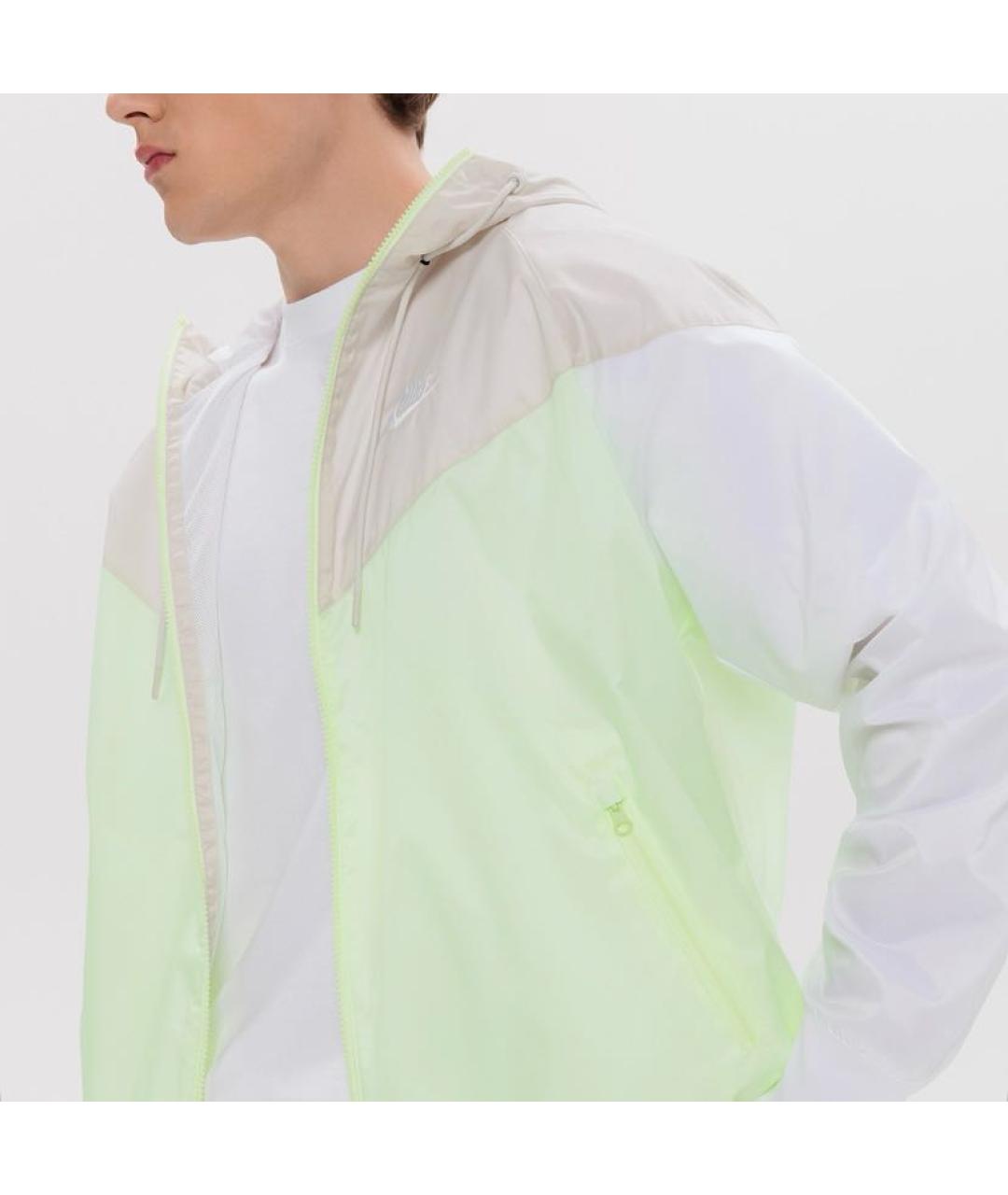 NIKE Салатовая полиэстеровая куртка, фото 4