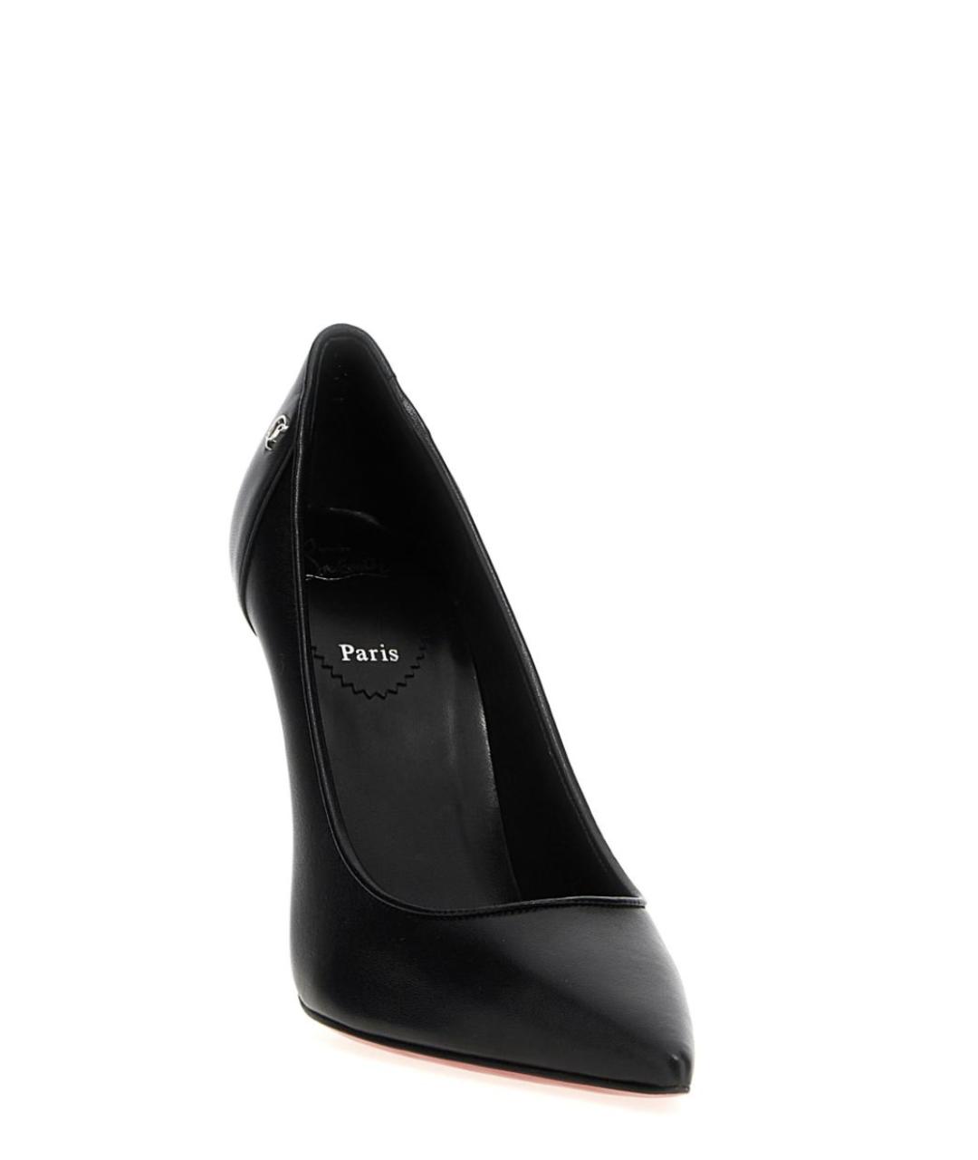 CHRISTIAN LOUBOUTIN Черные кожаные туфли, фото 2