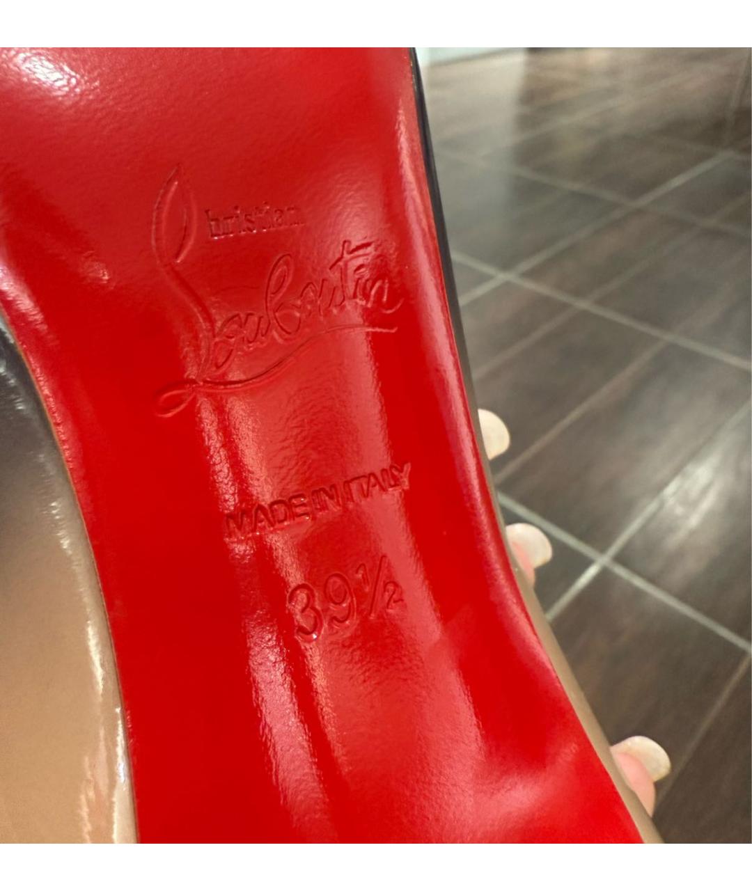 CHRISTIAN LOUBOUTIN Черные туфли из лакированной кожи, фото 5