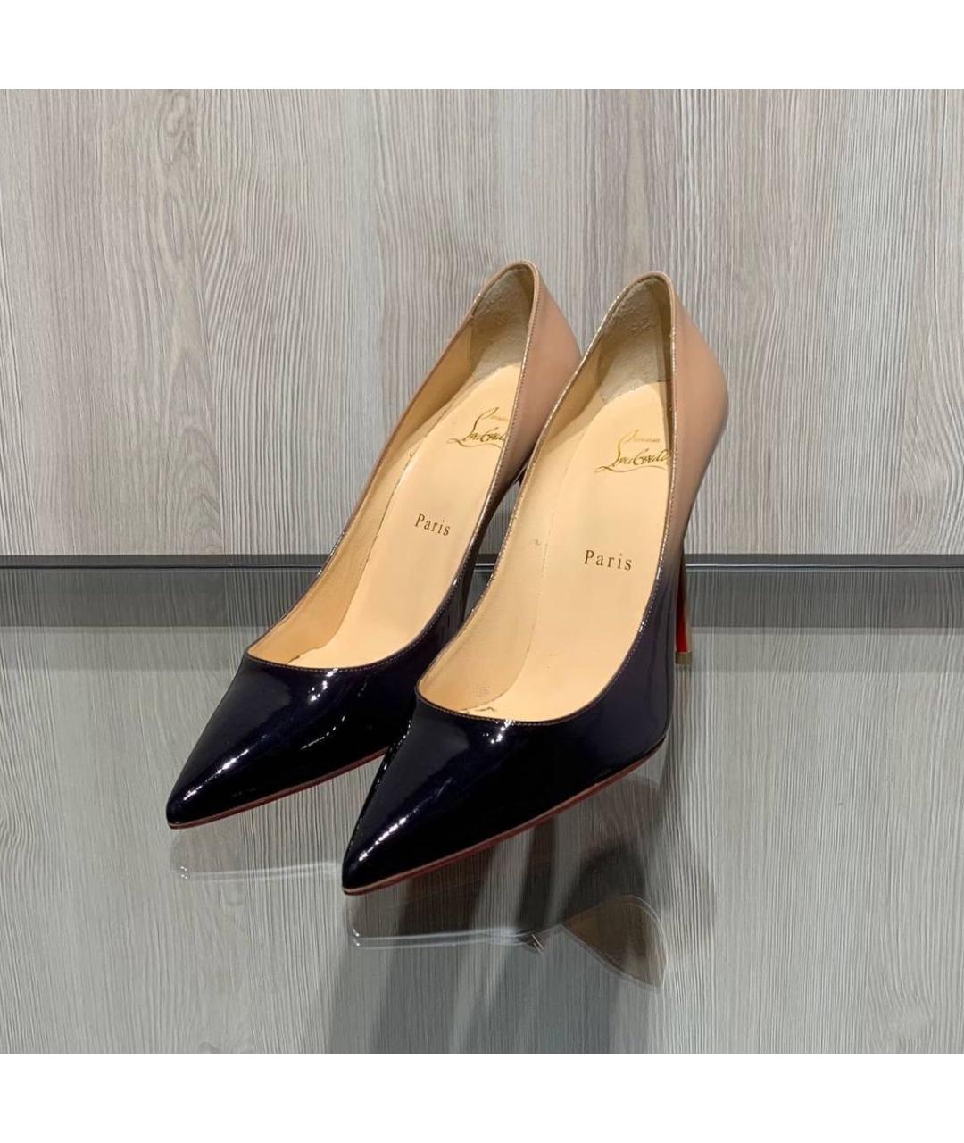 CHRISTIAN LOUBOUTIN Черные туфли из лакированной кожи, фото 2