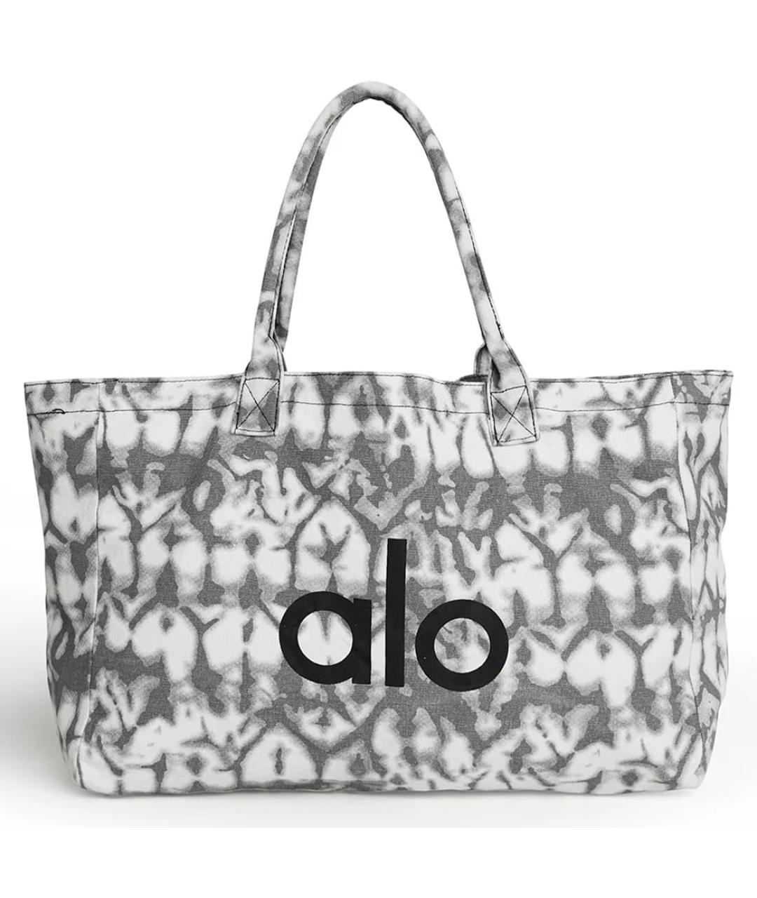 ALO YOGA Серая тканевая дорожная/спортивная сумка, фото 3