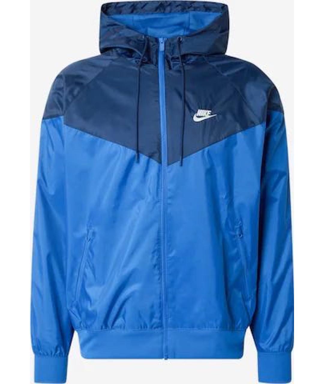 NIKE Синяя полиэстеровая куртка, фото 7