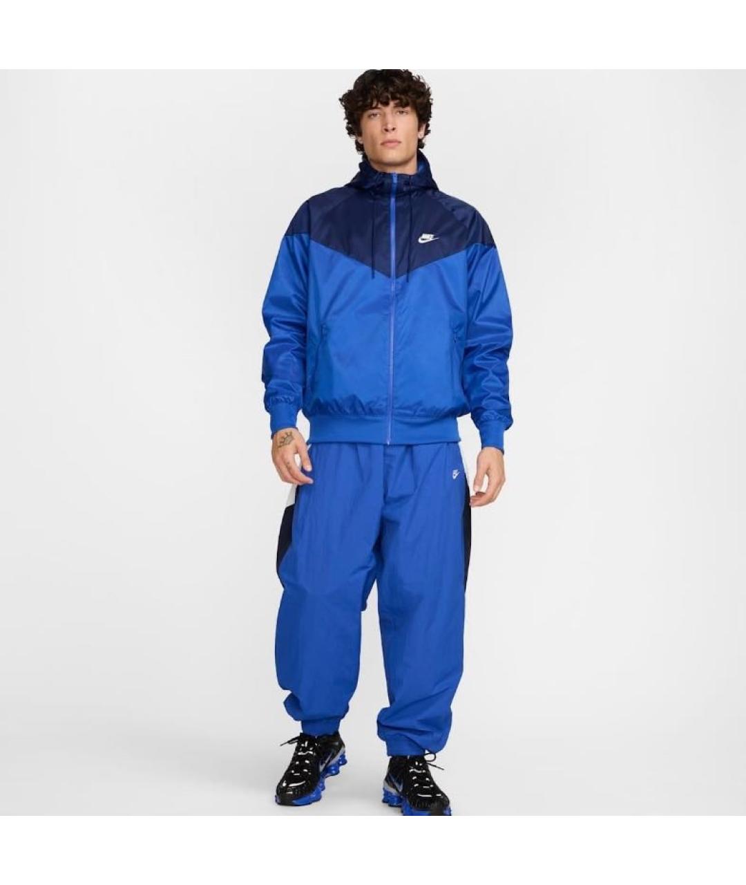 NIKE Синяя полиэстеровая куртка, фото 4