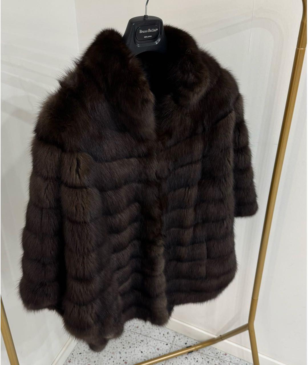 BLANCHA Коричневая меховая шуба, фото 2