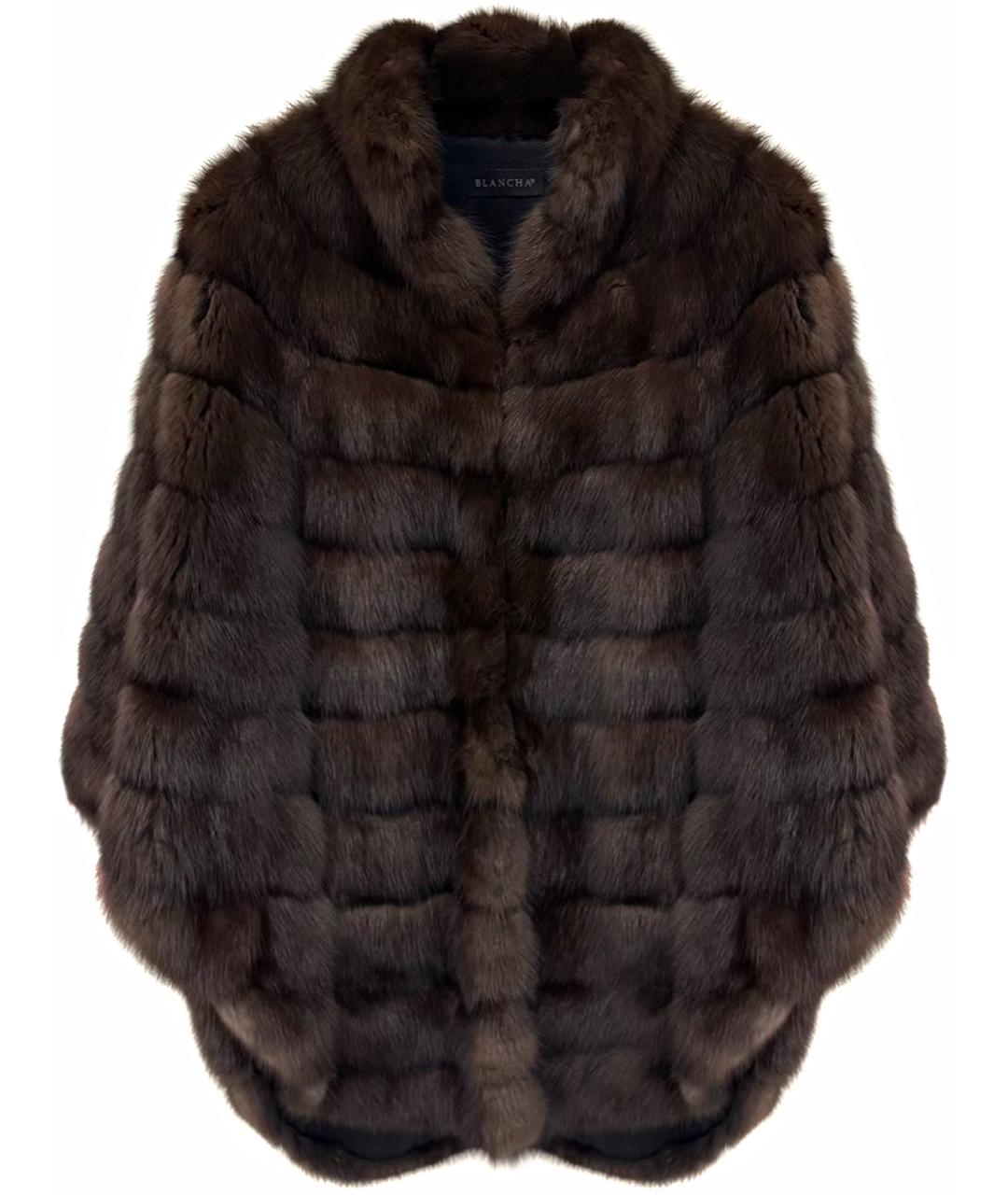 BLANCHA Коричневая меховая шуба, фото 1