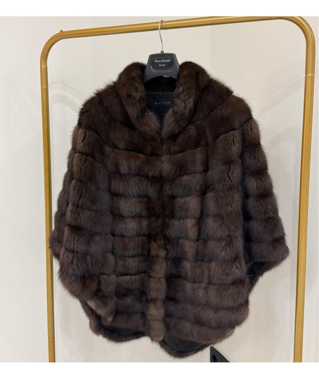 BLANCHA Коричневая меховая шуба, фото 8