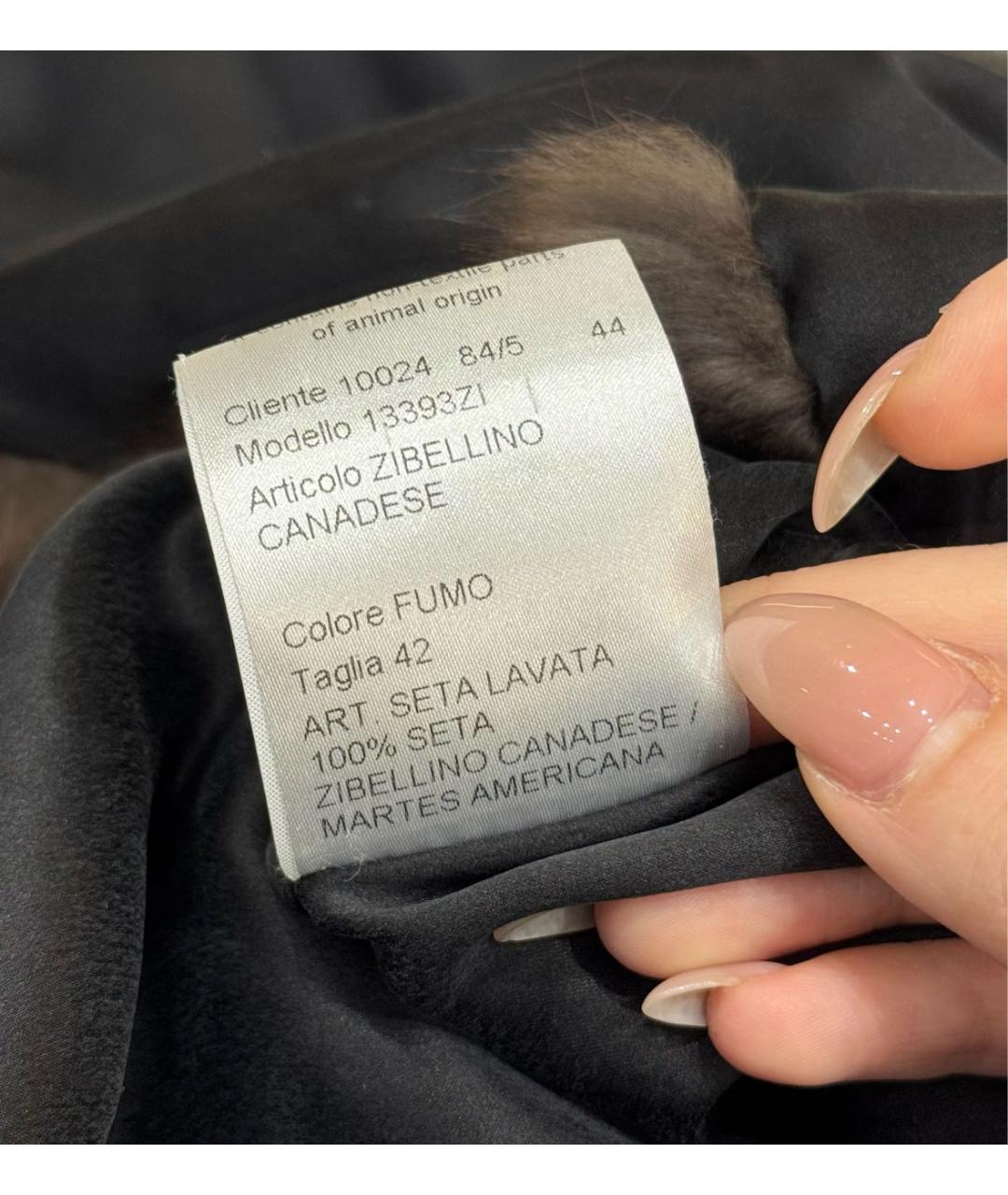 BLANCHA Коричневая меховая шуба, фото 4