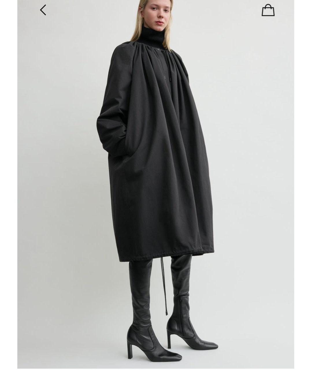 TOTEME Черный хлопковый тренч/плащ, фото 5