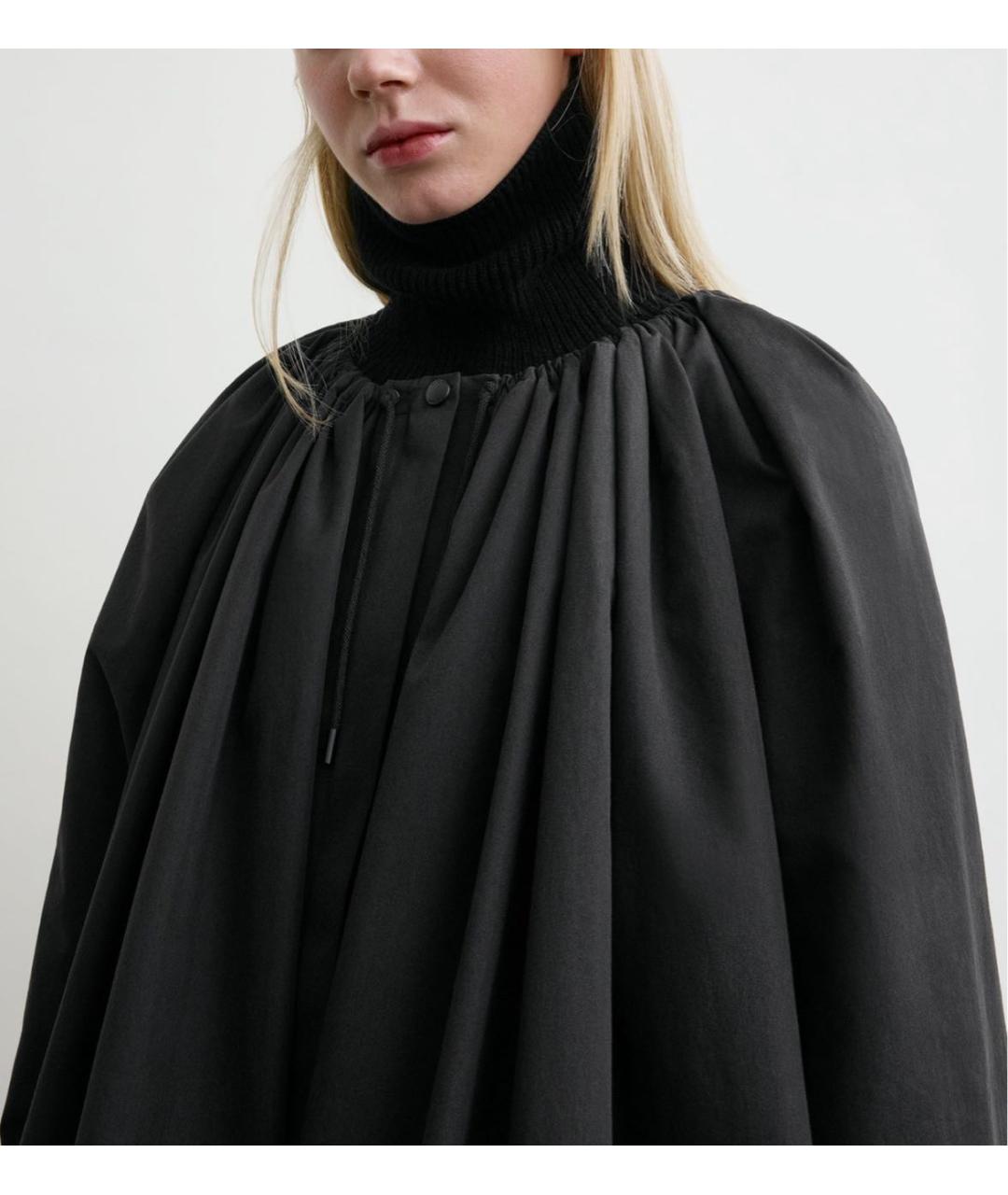 TOTEME Черный хлопковый тренч/плащ, фото 3