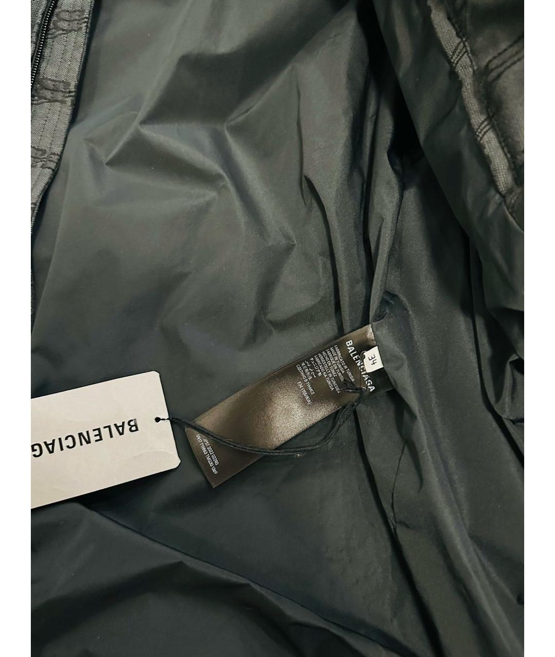 BALENCIAGA Антрацитовая хлопковая куртка, фото 3