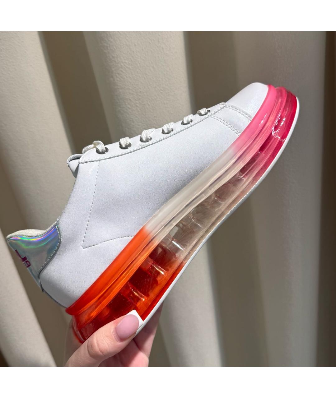 KARL LAGERFELD Белые кожаные кеды, фото 4