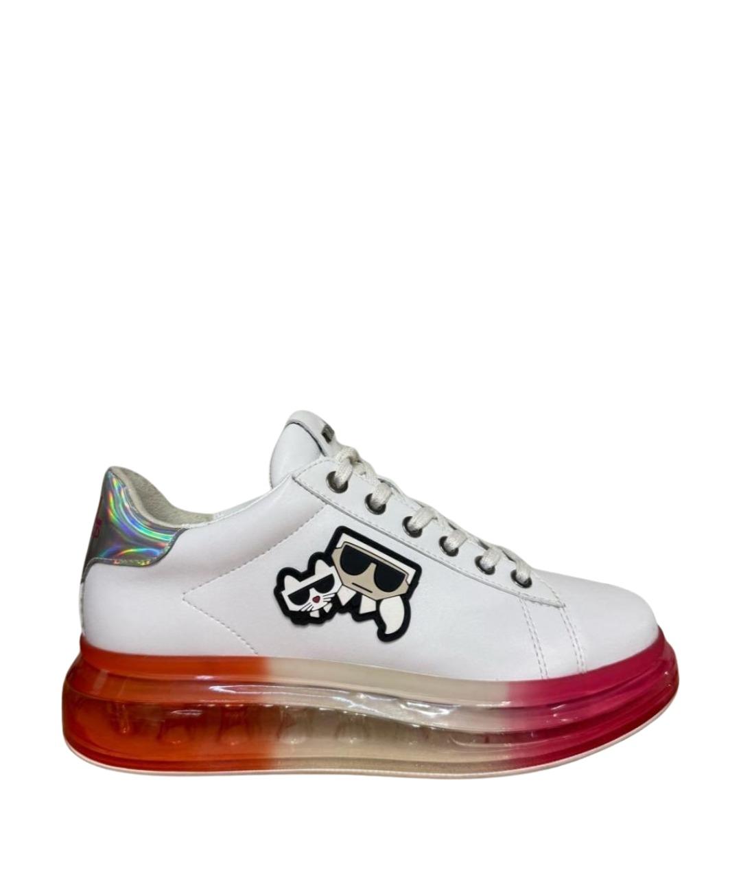 KARL LAGERFELD Белые кожаные кеды, фото 1