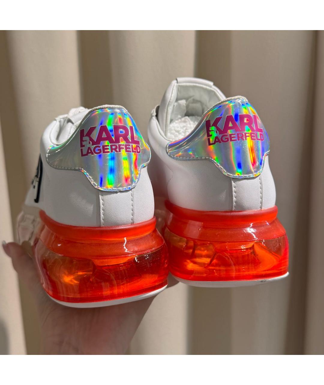 KARL LAGERFELD Белые кожаные кеды, фото 5