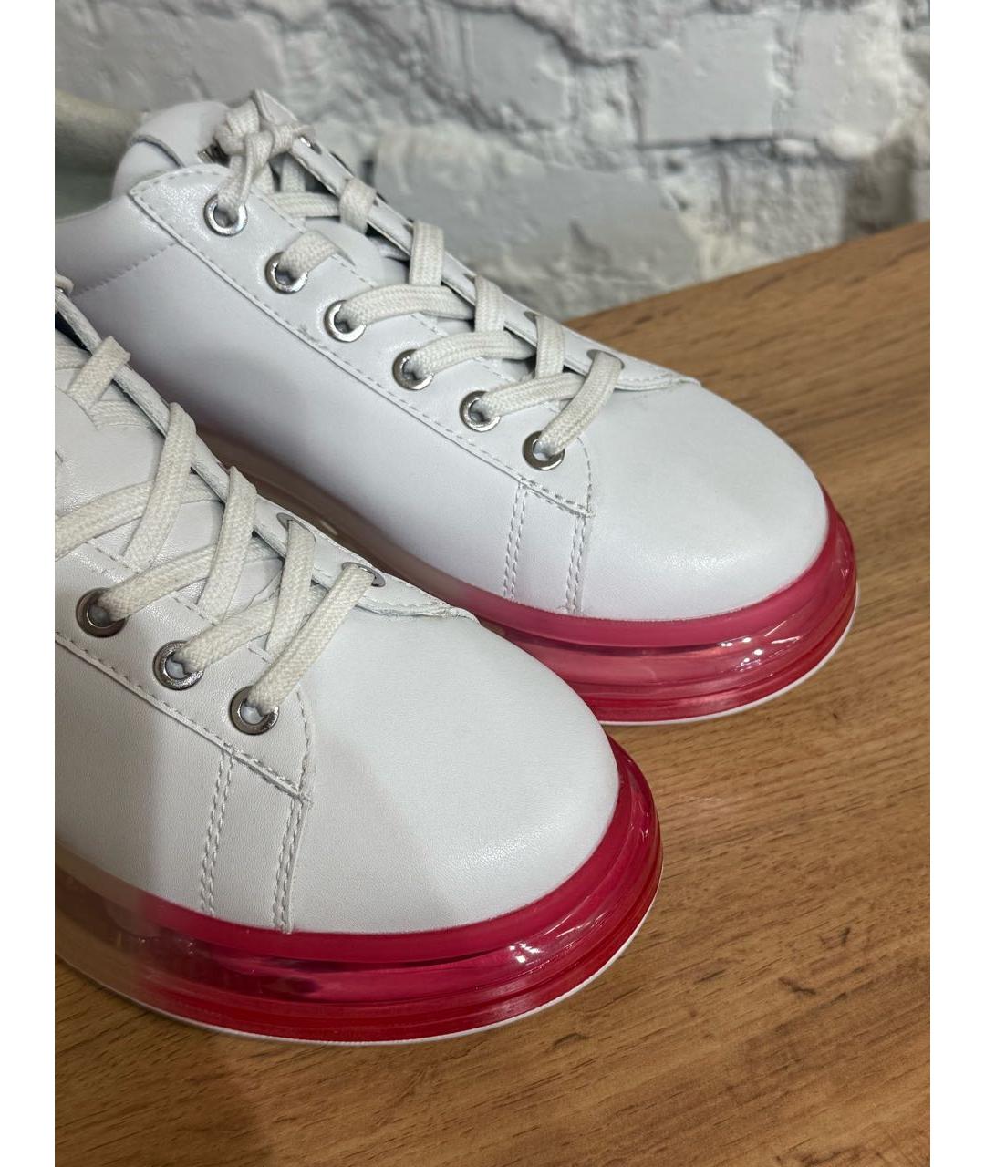 KARL LAGERFELD Белые кожаные кеды, фото 2