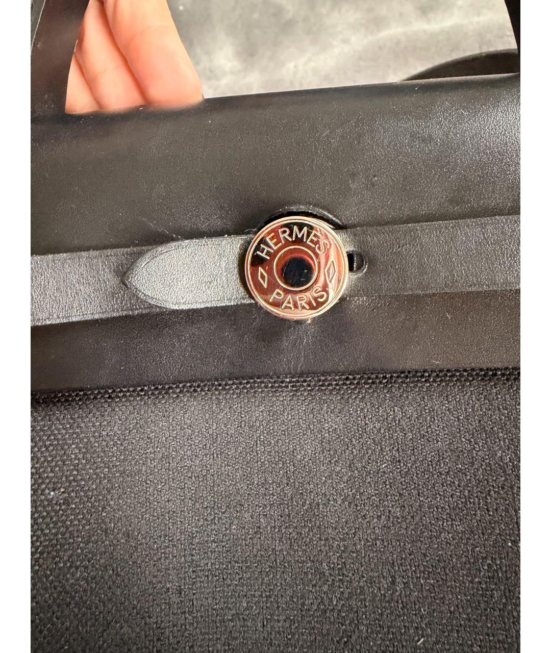 HERMES Черная тканевая сумка через плечо, фото 6