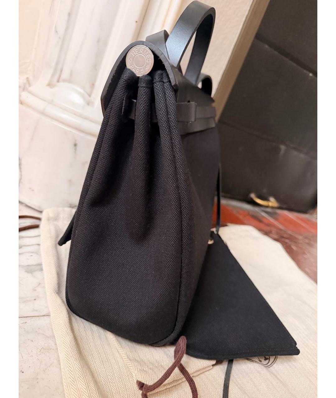 HERMES Черная тканевая сумка через плечо, фото 2
