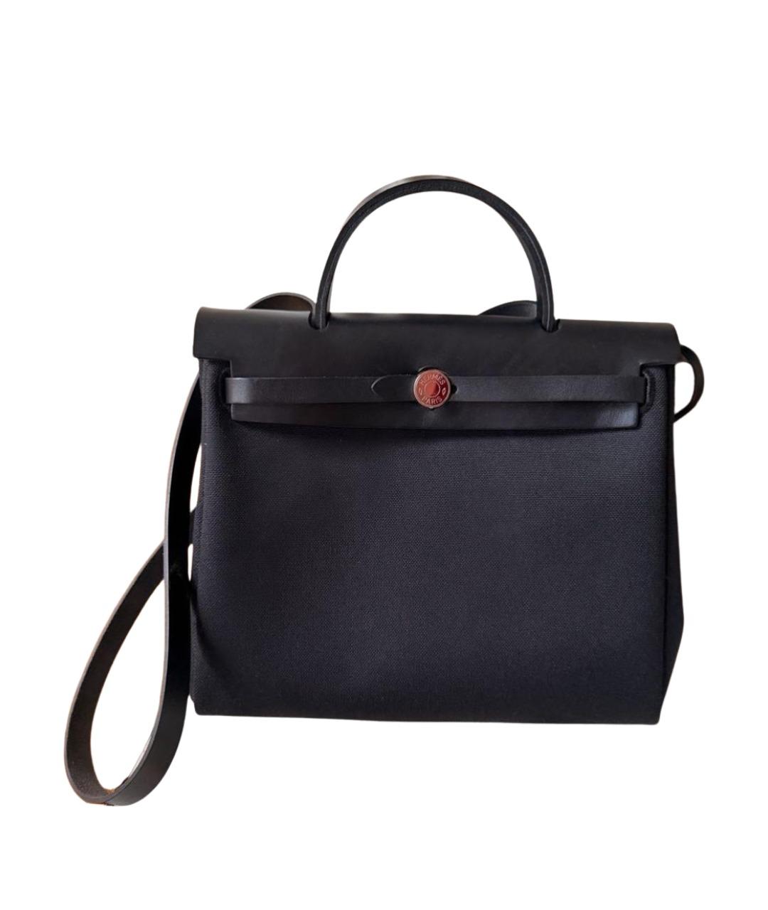 HERMES Черная тканевая сумка через плечо, фото 1