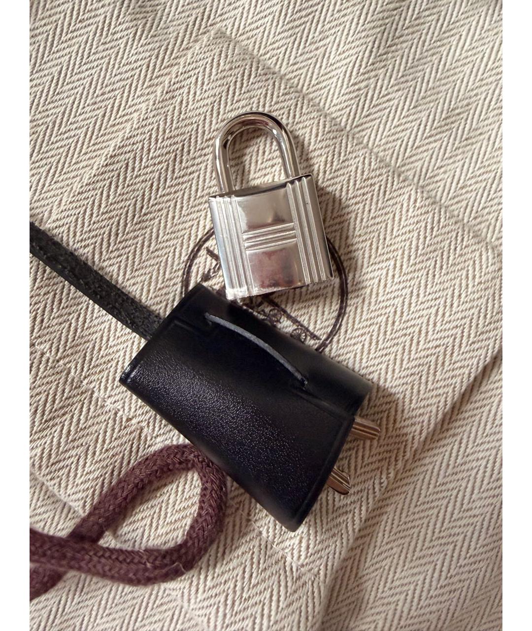 HERMES Черная тканевая сумка через плечо, фото 7