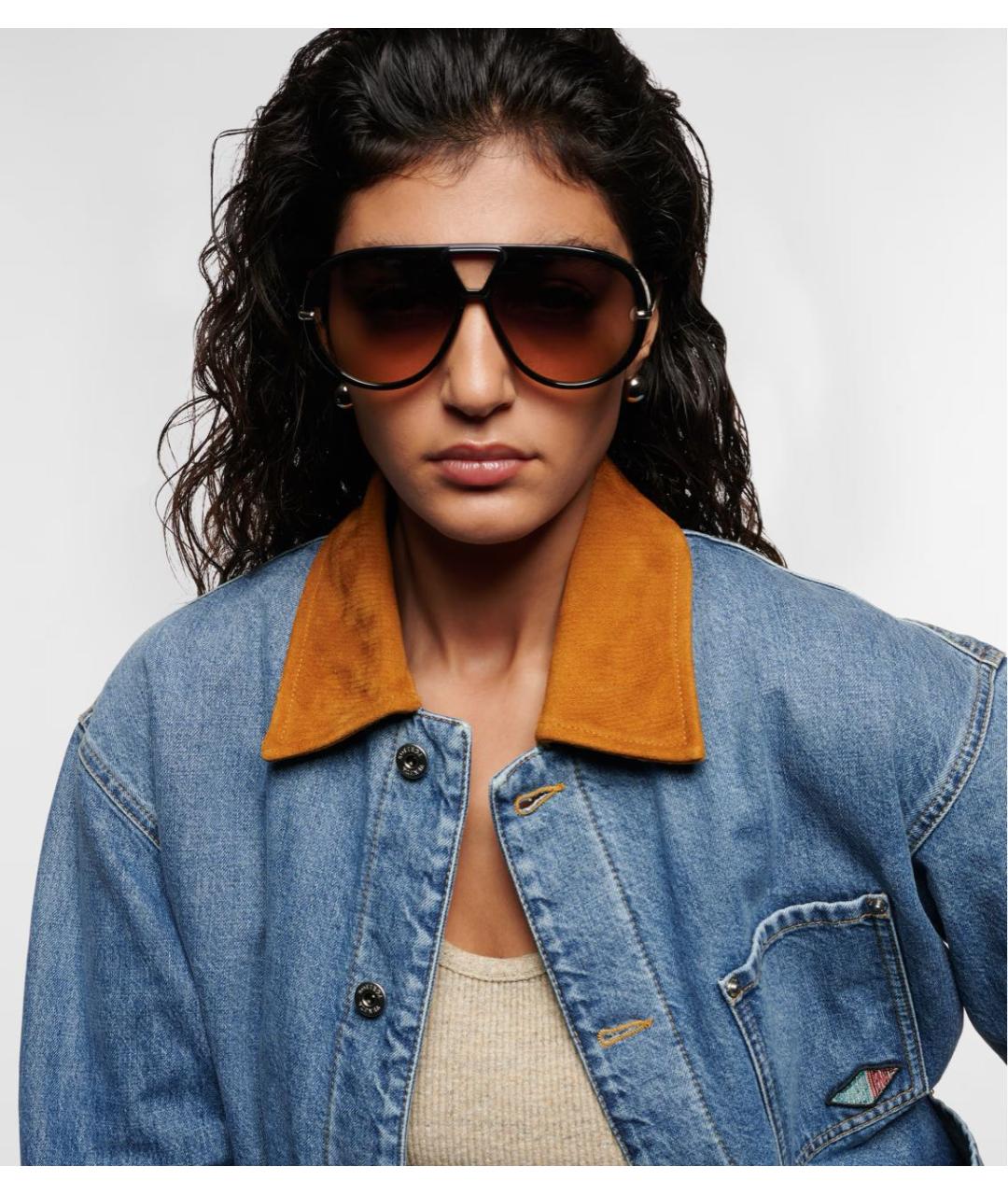 BOTTEGA VENETA Коричневые металлические солнцезащитные очки, фото 5