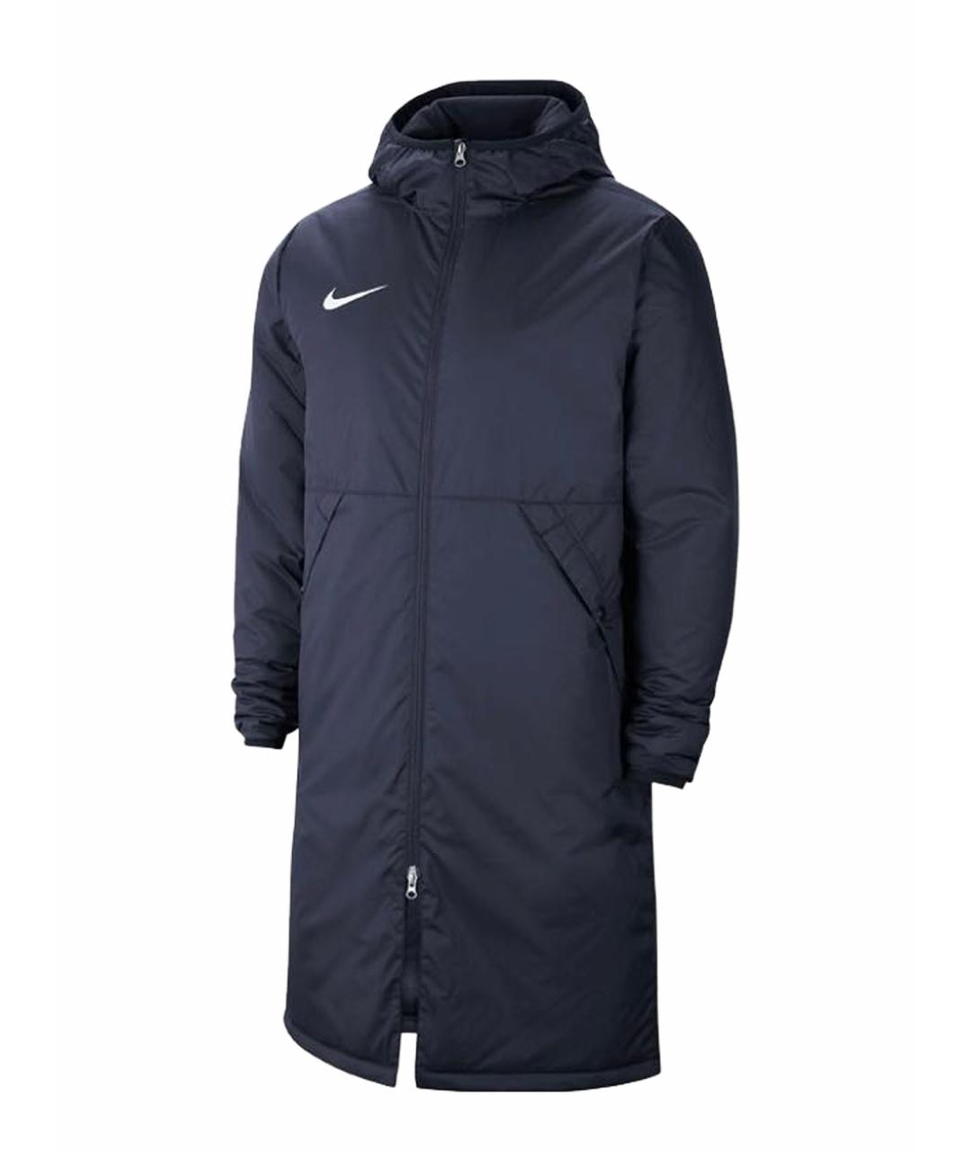NIKE Темно-синее полиэстеровое пальто, фото 1