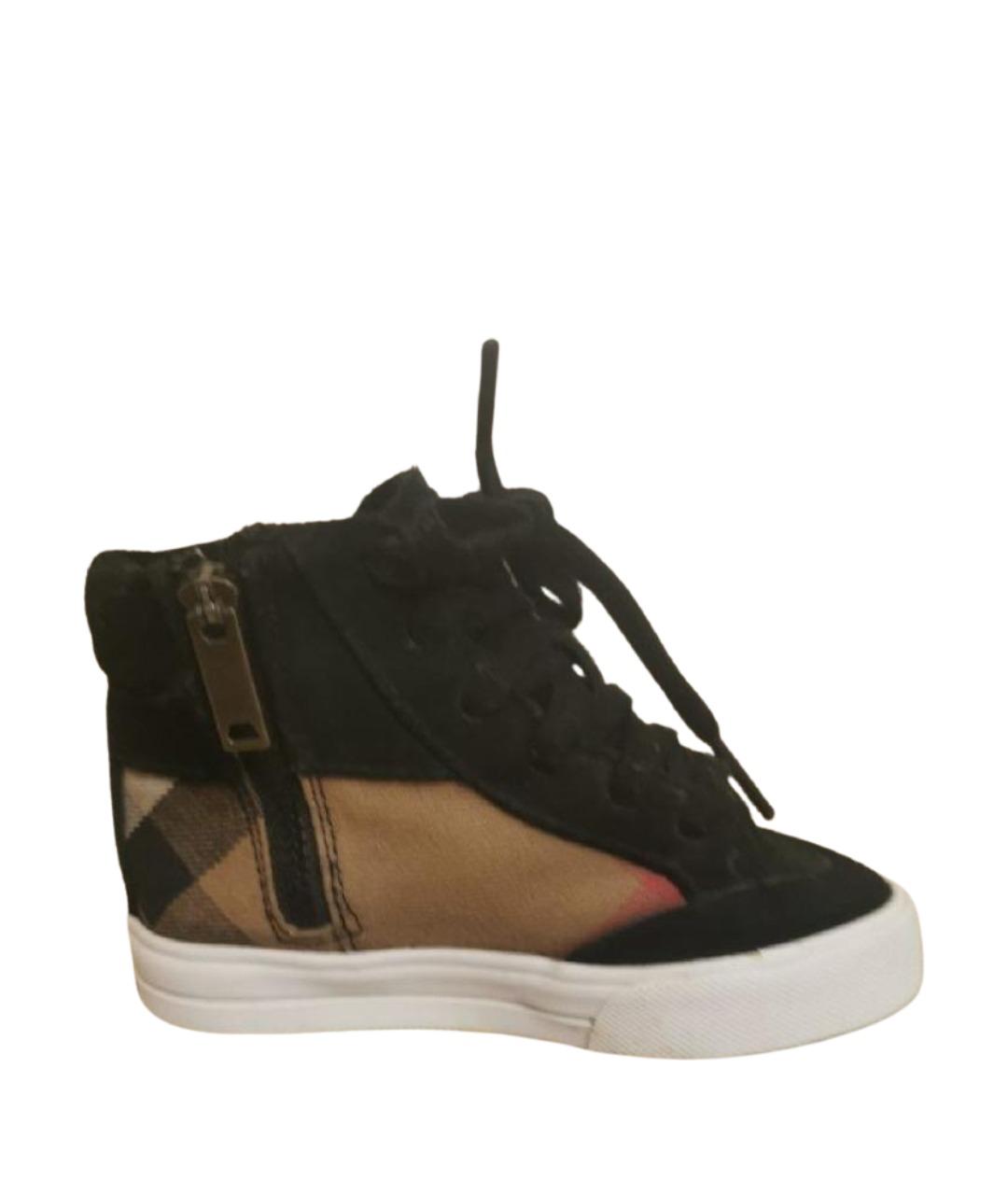 BURBERRY Черные замшевые ботинки, фото 1