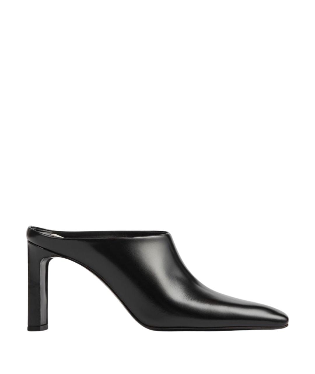 TOTEME Черные кожаные мюли, фото 1