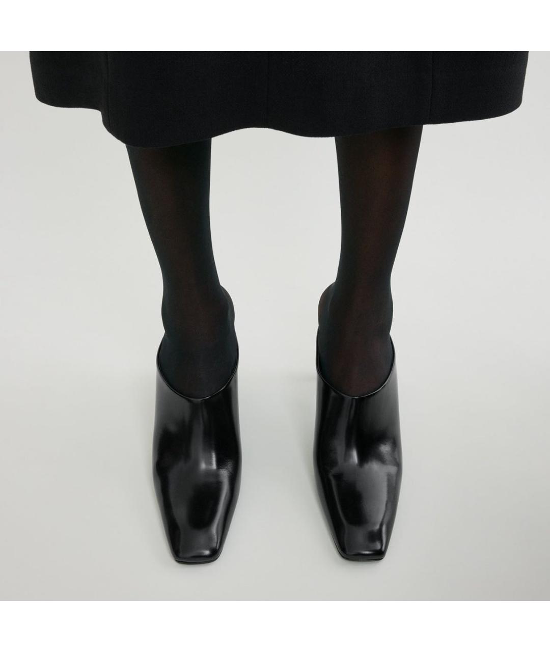 TOTEME Черные кожаные мюли, фото 4