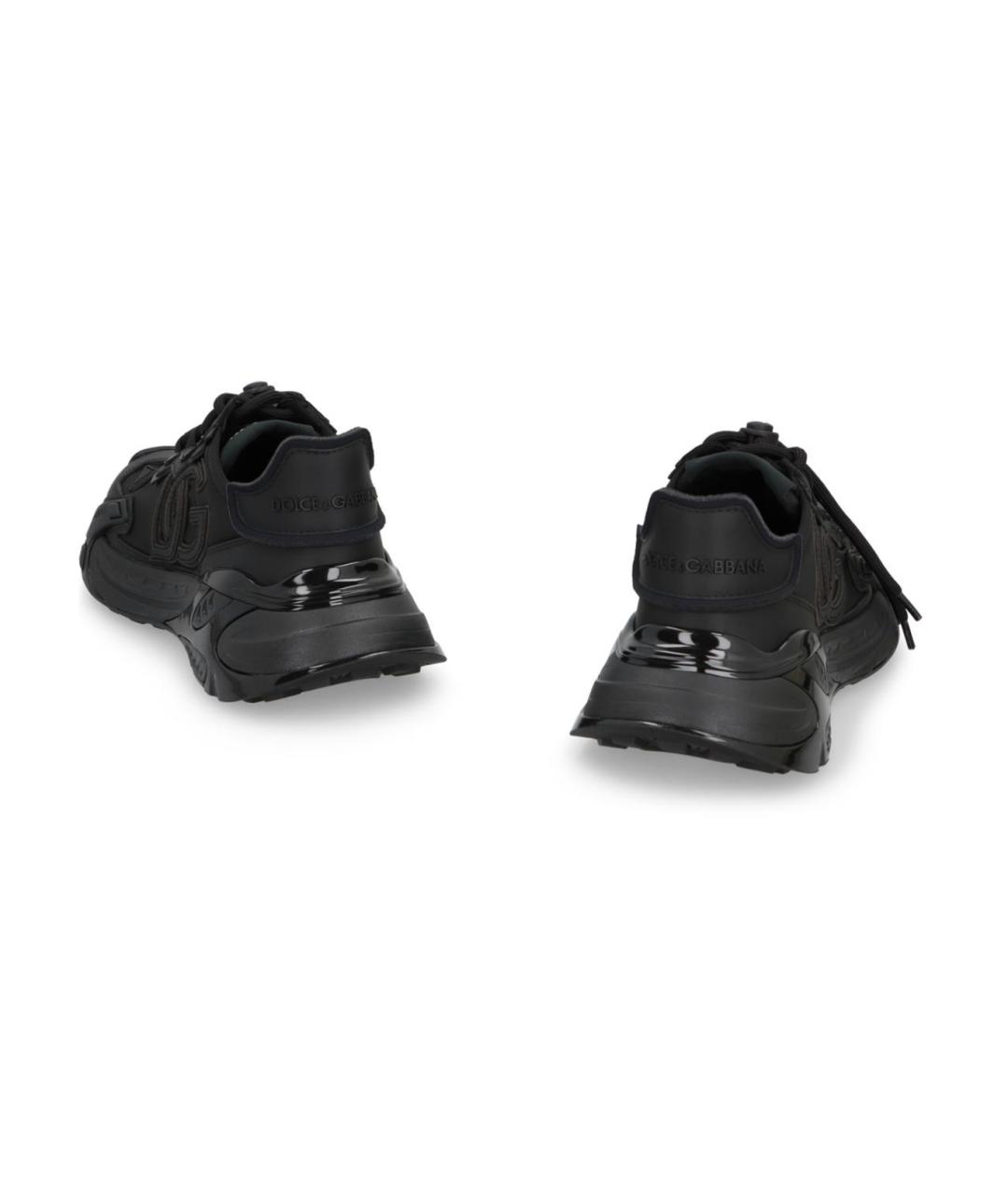 DOLCE&GABBANA Черные кожаные кроссовки, фото 3
