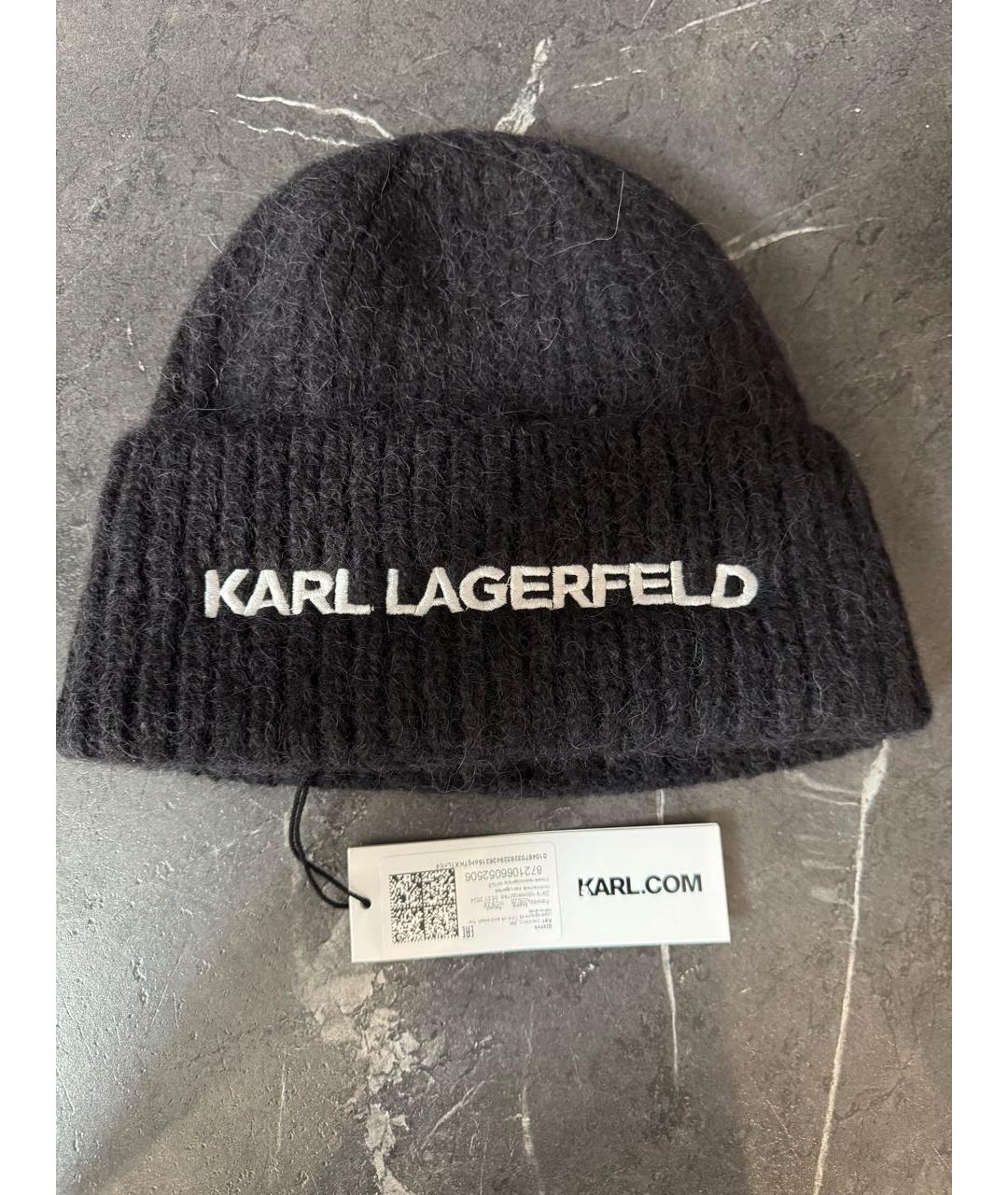 KARL LAGERFELD Черная шерстяная шапка, фото 9