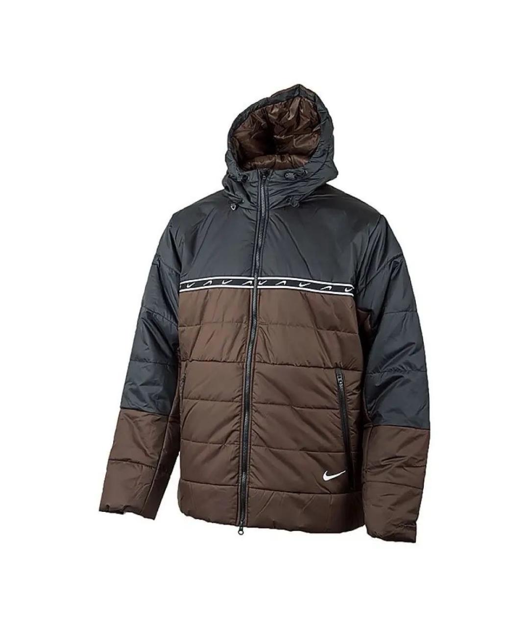 NIKE Коричневая полиэстеровая куртка, фото 1