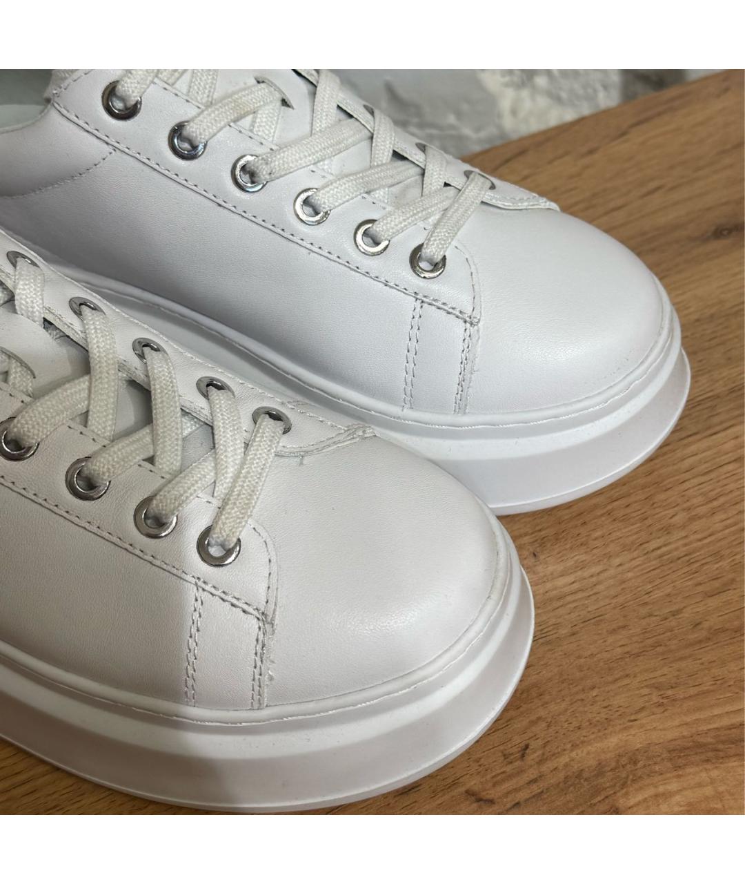 KARL LAGERFELD Белые кожаные кеды, фото 2