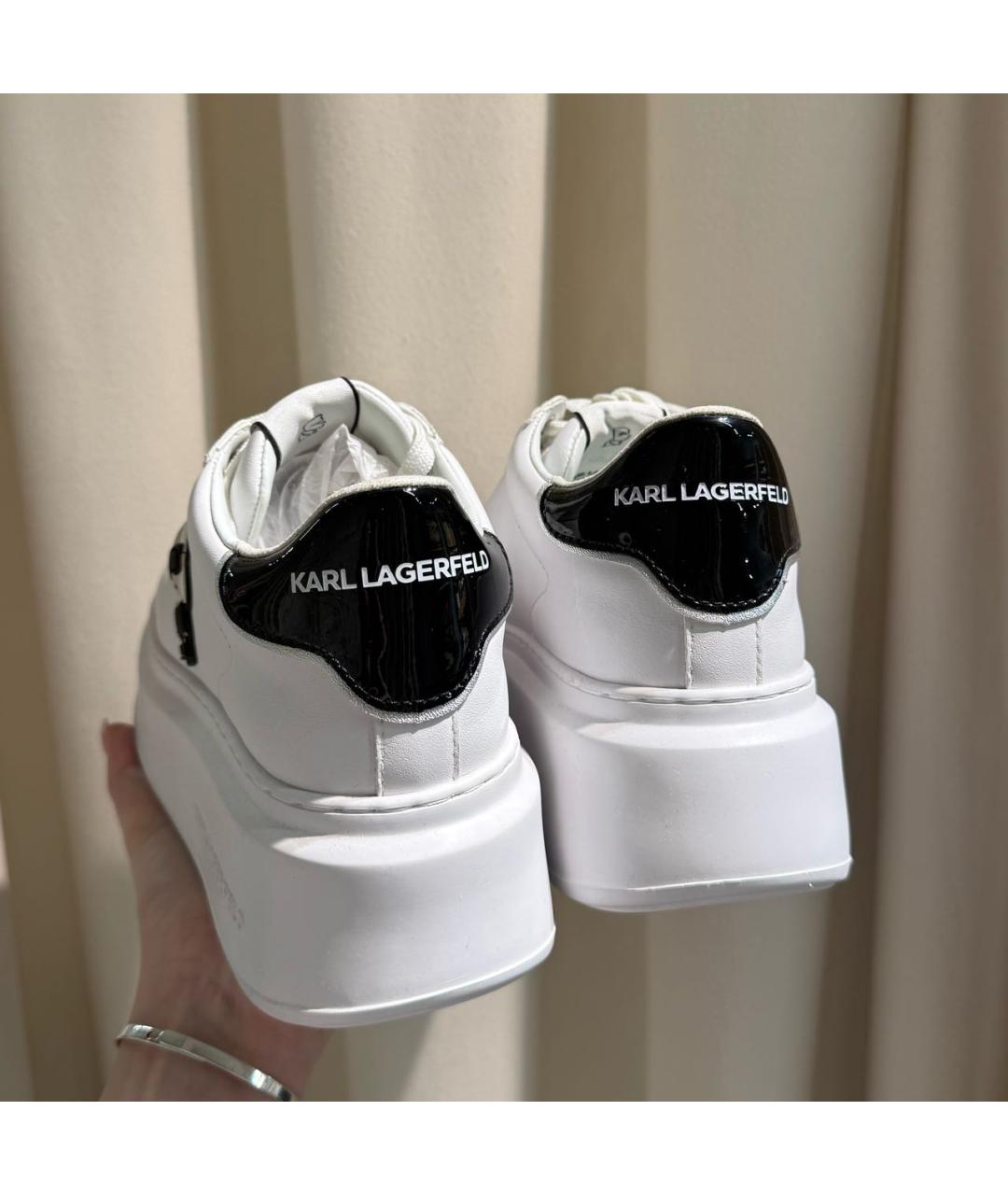 KARL LAGERFELD Белые кожаные кеды, фото 5