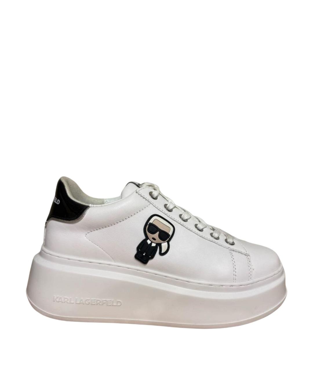 KARL LAGERFELD Белые кожаные кеды, фото 1