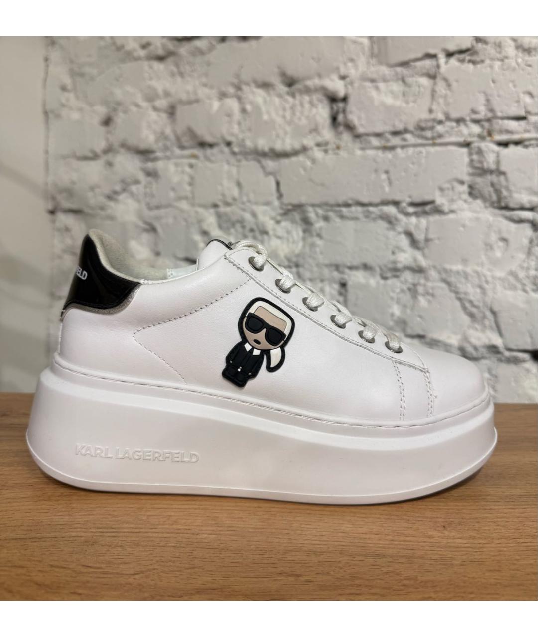 KARL LAGERFELD Белые кожаные кеды, фото 6