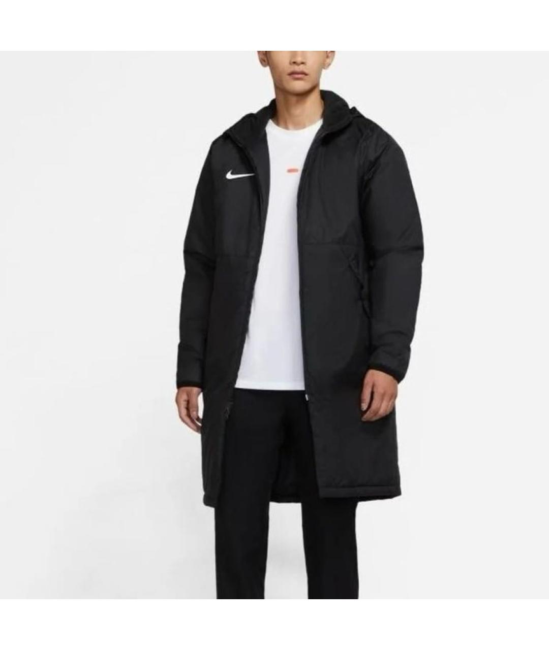 NIKE Черное полиэстеровое пальто, фото 6