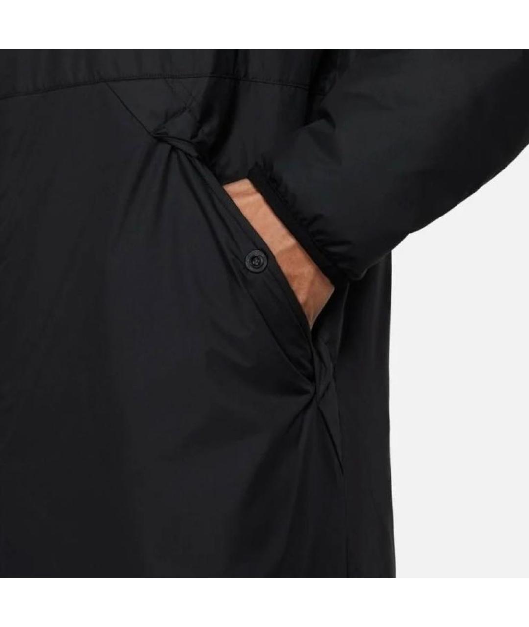 NIKE Черное полиэстеровое пальто, фото 4