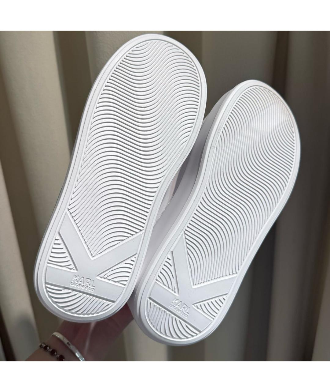 KARL LAGERFELD Белые кожаные кроссовки, фото 6