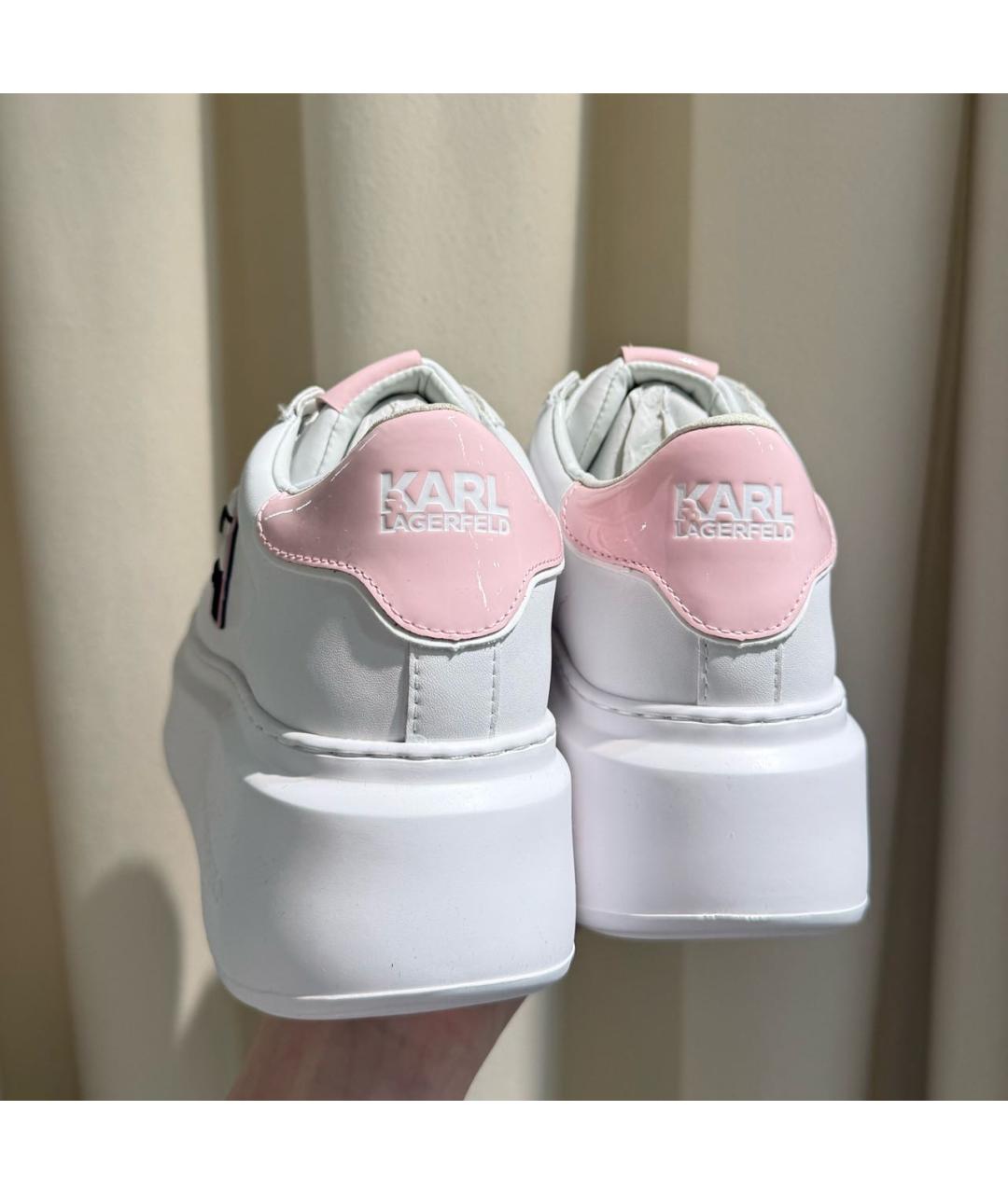 KARL LAGERFELD Белые кожаные кроссовки, фото 5