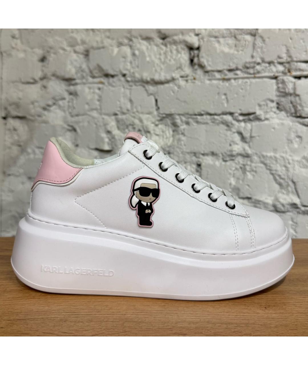 KARL LAGERFELD Белые кожаные кроссовки, фото 7