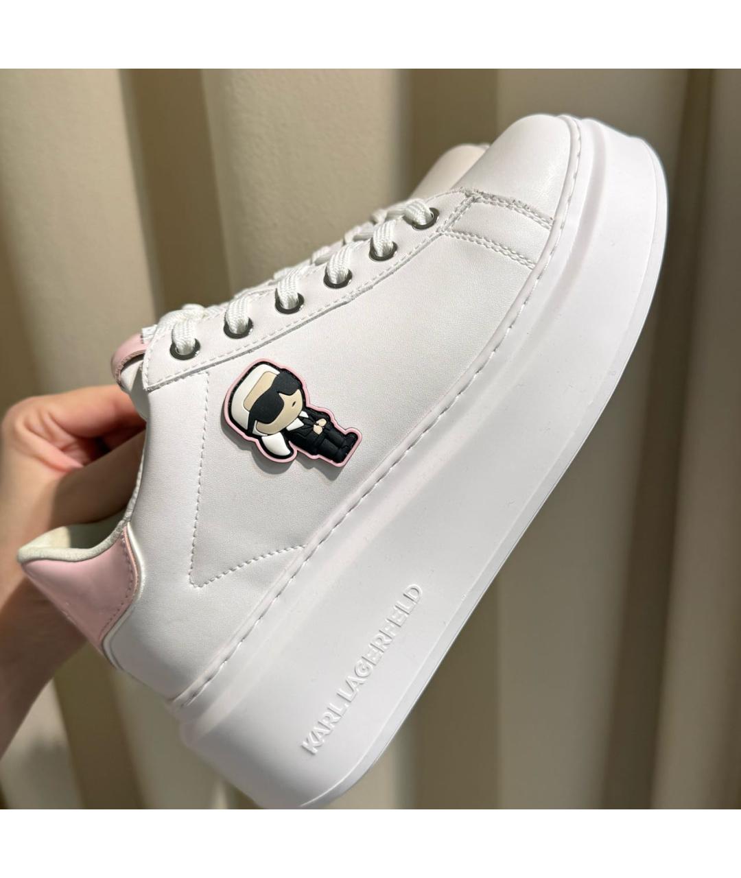 KARL LAGERFELD Белые кожаные кроссовки, фото 3