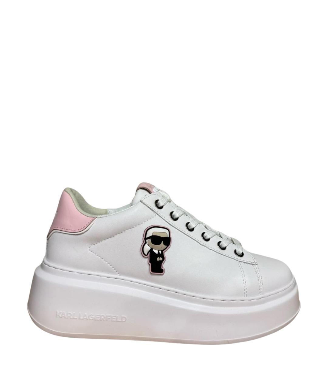KARL LAGERFELD Белые кожаные кроссовки, фото 1
