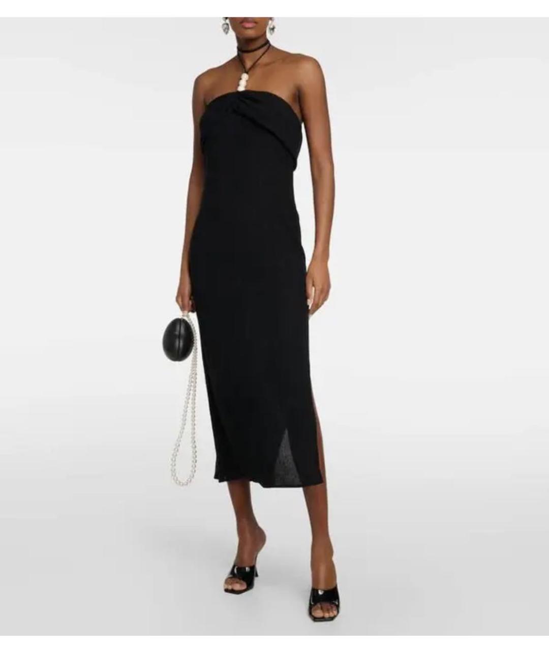 MAGDA BUTRYM Черное полиэстеровое коктейльное платье, фото 7