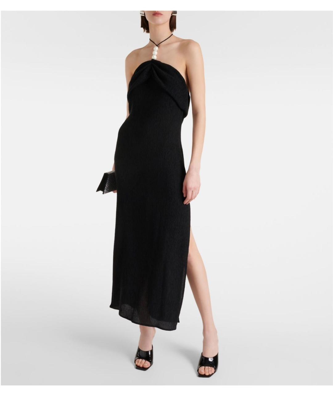 MAGDA BUTRYM Черное полиэстеровое коктейльное платье, фото 5