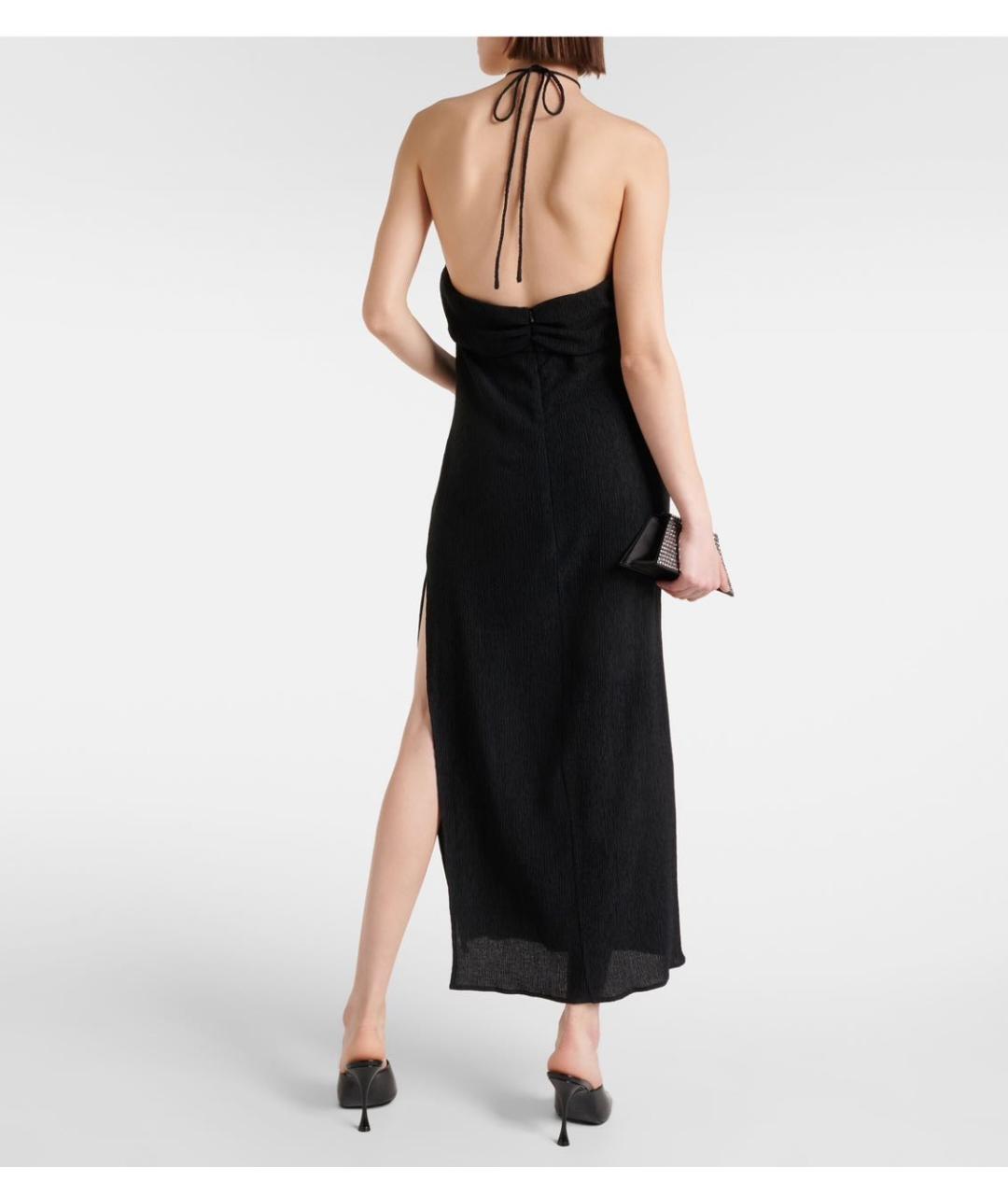 MAGDA BUTRYM Черное полиэстеровое коктейльное платье, фото 6